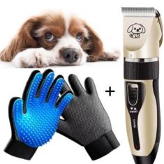 Imagem de KIT Máquininha de tosa +  de Luvas Tira Pêlos fácil de manusear - LIPP