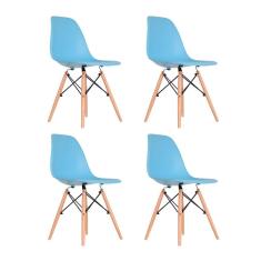 Imagem de Conjunto Com 4 Cadeiras Charles Eames  Claro