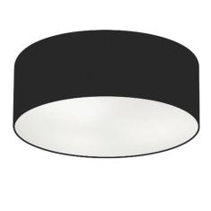 Imagem de Plafon Cilíndrico Md-3019 Cúpula em Tecido 80x15cm Preto - Bivolt