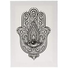 Imagem de Arte Maníacos Quadro Decorativo em Tela Canvas Hamsa Măo de Fátima - 32,5x23cm