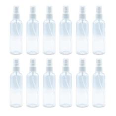 Imagem de Kit 12 Frasco Borrifador Válvula Spray Álcool Perfume 100 Ml - Arte Se