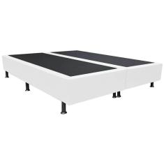 Imagem de Base Box Bipartida Universal Queen em Corino 37x198x158 Cor Branco