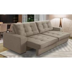 Imagem de Sofá Retrátil E Reclinável 2 Lugares 2,50M Com Molas Giovana Suede Cap