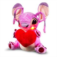 Imagem de Pelúcia Angel Coração Antialérgica 30cm Frases Interativa e Luz Multikids BR1514