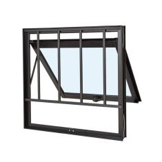 Imagem de Janela de Aluminio Maxim-ar 50x50cm Com Grade e Com Vidro Boreal Ultra Ramassol