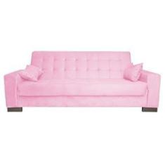 Imagem de Sofá Cama 2 Lugares para Sala de Estar Lisboa Suede  Bebê - D`Rossi