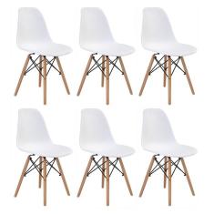 Imagem de Kit 6 Cadeiras Charles Eames Eiffel Wood Design Varias Cores