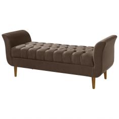 Imagem de Divã Recamier Barcelona 130 Suede Animale Marrom