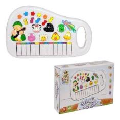 Imagem de Piano Teclado Musical Bichos Infantil Sons Eletrônico - Str Store