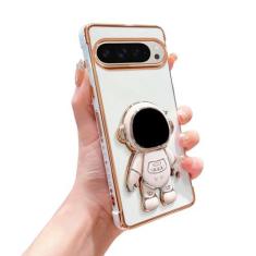 Imagem de phylla Capa de telefone para Google Pixel 9/9 Pro 5g 16.0 cm, capa de telefone com suporte de astronauta de luxo com lindo coração de amor lateral padrão pequeno de silicone macio à prova de choque