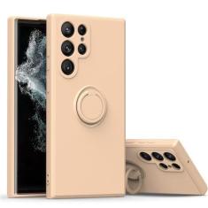 Imagem de Capa de anel magnético de silicone líquido para Samsung S20 S21 S23 FE Plus Ultra A21 A21s A32 NOTE10PULS A52 NOTE20 Ultra Capa de suporte, rosa, para S20Plus