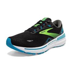 Imagem de Brooks Tênis de corrida masculino Adrenaline GTS 23 - largura estreita, Preto/Azul/Verde, 39