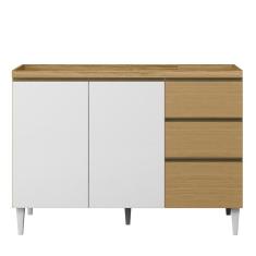 Imagem de Balcão de Cozinha Sophia Clara 120cm sem Tampo - Aramóveis