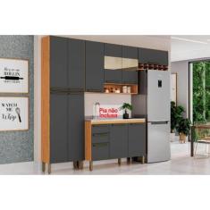 Imagem de Cozinha Modulada Completa Nápoli Prime 4 Peças (2Aéreos+1Balcão+1Panel
