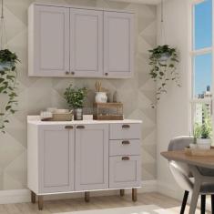 Imagem de Cozinha Modulada Cristal Clássica 120cm Estilo Provençal - Genialflex