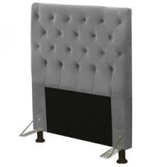 Imagem de Cabeceira Cama Box Solteiro 90cm Cristal Suede 