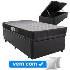 Imagem de Cama Box Solteiro Baú + Colchão De Espuma Safira D20 - Colchomax