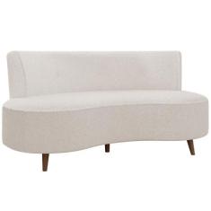 Imagem de Sofá Chaise Living 2 Lugares 160cm Para Sala Istambul K01 Bouclê Creme