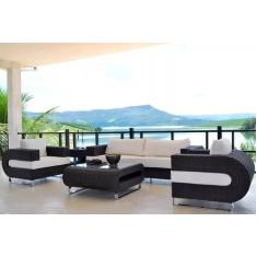 Imagem de Conjunto De Sofá Completo Em Fibra E Alumínio Sala E Jardim - Sarah Mó