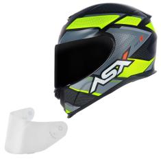 Imagem de Capacete Masculino Asx Eagle Fast Amarelo Moto Esportivo