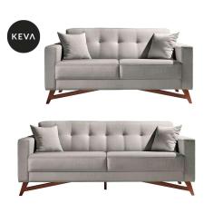 Imagem de Conjunto de Sofá 2 e 3 Lugares Kivik Oslo Algodão Bege