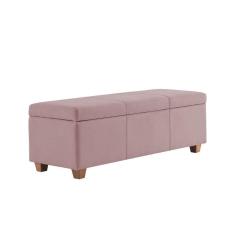 Imagem de Recamier Bau Dubai 1,20m Suede Rose - Inova Decorações