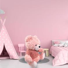 Imagem de Brinquedo Ursinho Pelúcia Infantil Teddy Rosa Com Roupinha - Castela