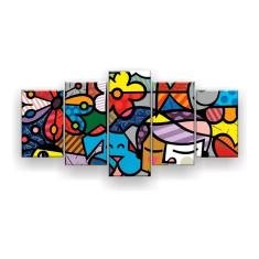 Imagem de Quadro Decorativo Romero Britto 129x61 Sala Quarto