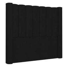 Imagem de Cabeceira Casal Cama Box 140cm Claire I02 Veludo Preto Mpozenato