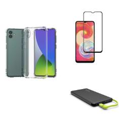Imagem de Kit Carregador Portátil Samsung Galaxy A04e + Capa + Película De Vidro 3D