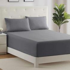 Imagem de Westbrooke Lençol de casal | Lençóis de cetim exuberante 100% algodão com bolso profundo de 39,4 cm, lençol de cama premium com resistência ao encolhimento e desbotamento, 1 lençol com elástico -