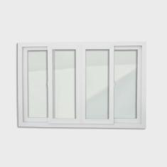 Imagem de Janela de pvc 120x200cm 4 Folhas com Vidro Liso itec Brimak