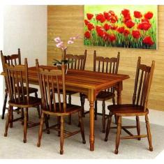 Imagem de Sala de Jantar 1,60 x 90 - ( 06 Cadeiras ) - Móveis de Gramado