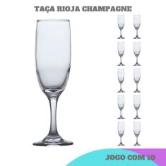 Imagem de Conjunto 10 Taça Champagne Crystal Luxo 177 Ml Casa Linda