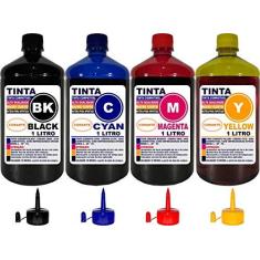 Imagem de Kit 4 Litros Tinta Epson Impressoras L120 L220 L355 L365 L375 L380 L395 L396