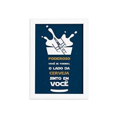 Imagem de Quadro Geek Jedi Lado da Cerveja Moldura  33x43cm