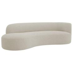 Imagem de Divã Recamier Orgânico Tokyo 200cm Lado Esquerdo Linho Bege - Amarena 