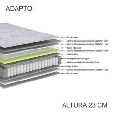 Imagem de Bicama Box Solteiro 88X188 Branco Com Dois Colchões Adapto Mola Ensaca