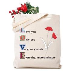 Imagem de Lyricalsbag Sacola de lona estética para mulheres, professora, mãe, sacola para amantes de cães, fofa, bolsa de compras de ombro, Branco, Large