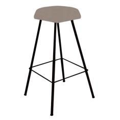 Imagem de Banqueta Alta Hexágono Bancada Bistrô Ferro Bege