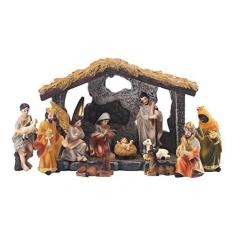 Imagem de Presépio de Natal, 12 Peças, Resina, Nascimento de Jesus, Enfeite Natalino, Decoração, Luxo, Premium