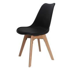 Imagem de Cadeira Eames Leda Com Assento Estofado Base Madeira - Marca Inovartte - Cor 