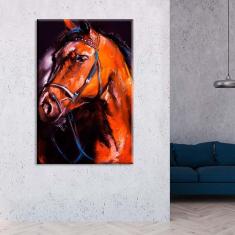 Imagem de Tela Decorativa Abstrato Pintura Cavalo