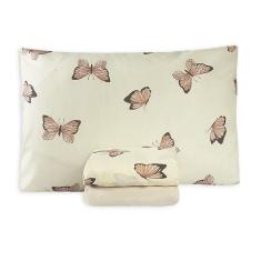 Imagem de Jogo De Lençol Solteiro Essencialle 150 Fios 3 Peças Borboletas