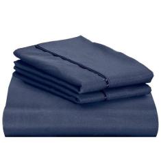 Imagem de Jogo De Lençol Super King Percal Flex - 3 Peças - 200 Fios - Com Ponto