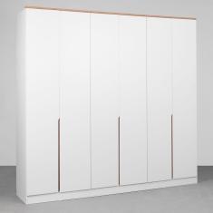 Imagem de Guarda-Roupa Harper 6 Portas 2,40m - Branco