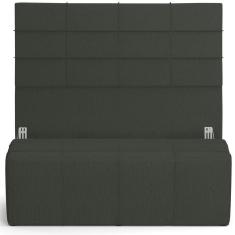 Imagem de Kit Cabeceira Cama Box Queen 160cm com Calçadeira Roma W01 Linho Verde Musgo - Lyam