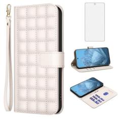 Imagem de Asuwish Capa carteira para Google Pixel 9 5G com protetor de tela de vidro temperado, alça de pulso, suporte para cartão de crédito, capa flip celular TPU Kickstand Slim Pixel9 Nove mulheres homens