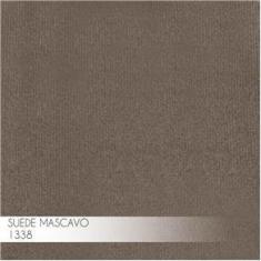 Imagem de Banqueta Decorativa Jasmine Base Gold Suede Cappuccino