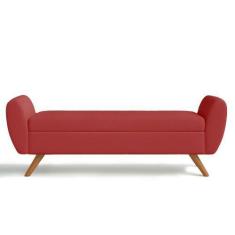 Imagem de Recamier Bau Grecia 1,60M Suede Vermelho  - Clique Decor - Clique Deco